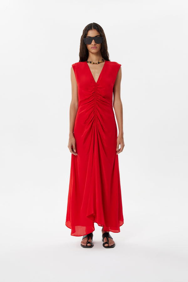 CERVINO TORA LONG DRESS - RED