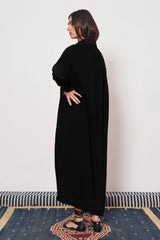 CAFTAN SHIRT DRESS - BLACK