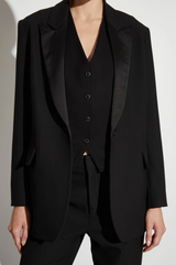 DYLAN TUXEDO JACKET - BLACK