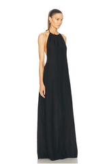 LELIA HALTERNECK DRESS - BLACK
