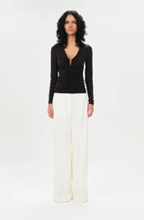 ALBERTI BAILEY LONGSLEEVE TOP - BLACK