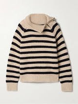 RAELYNN STRIPE SWEATER- PARCHMENT