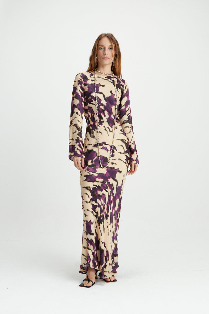 MADARIAGA CATIA LONG DRESS - WILD VIOLET