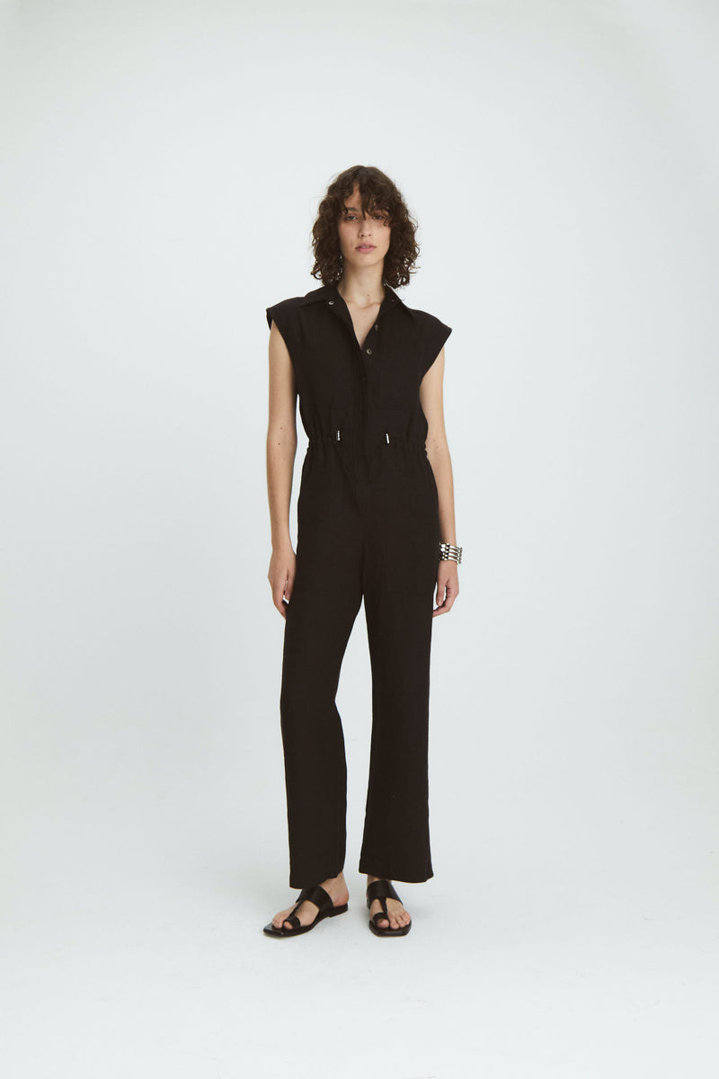 CHACO KIANA SLEEVELESS JUMPSUIT - BLACK