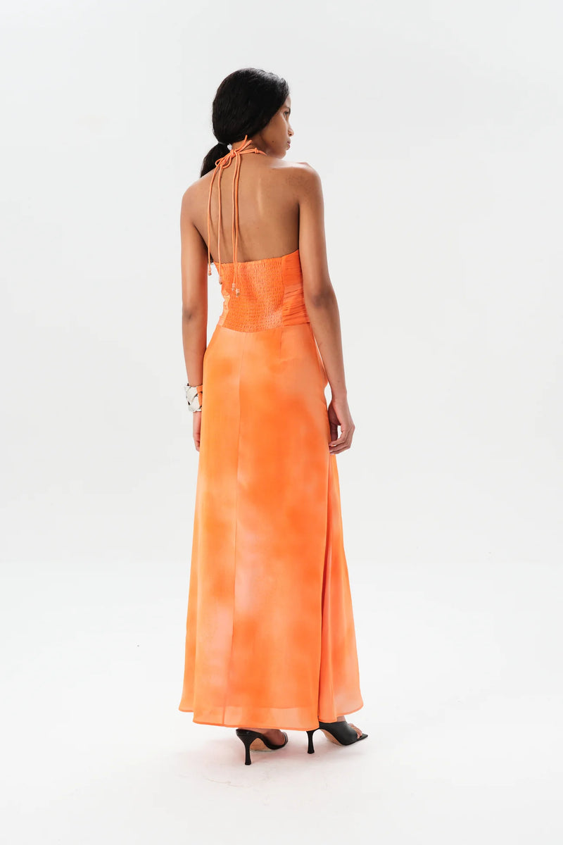 ALAGON TORIBIA LONG DRESS - TANGERINE HUE