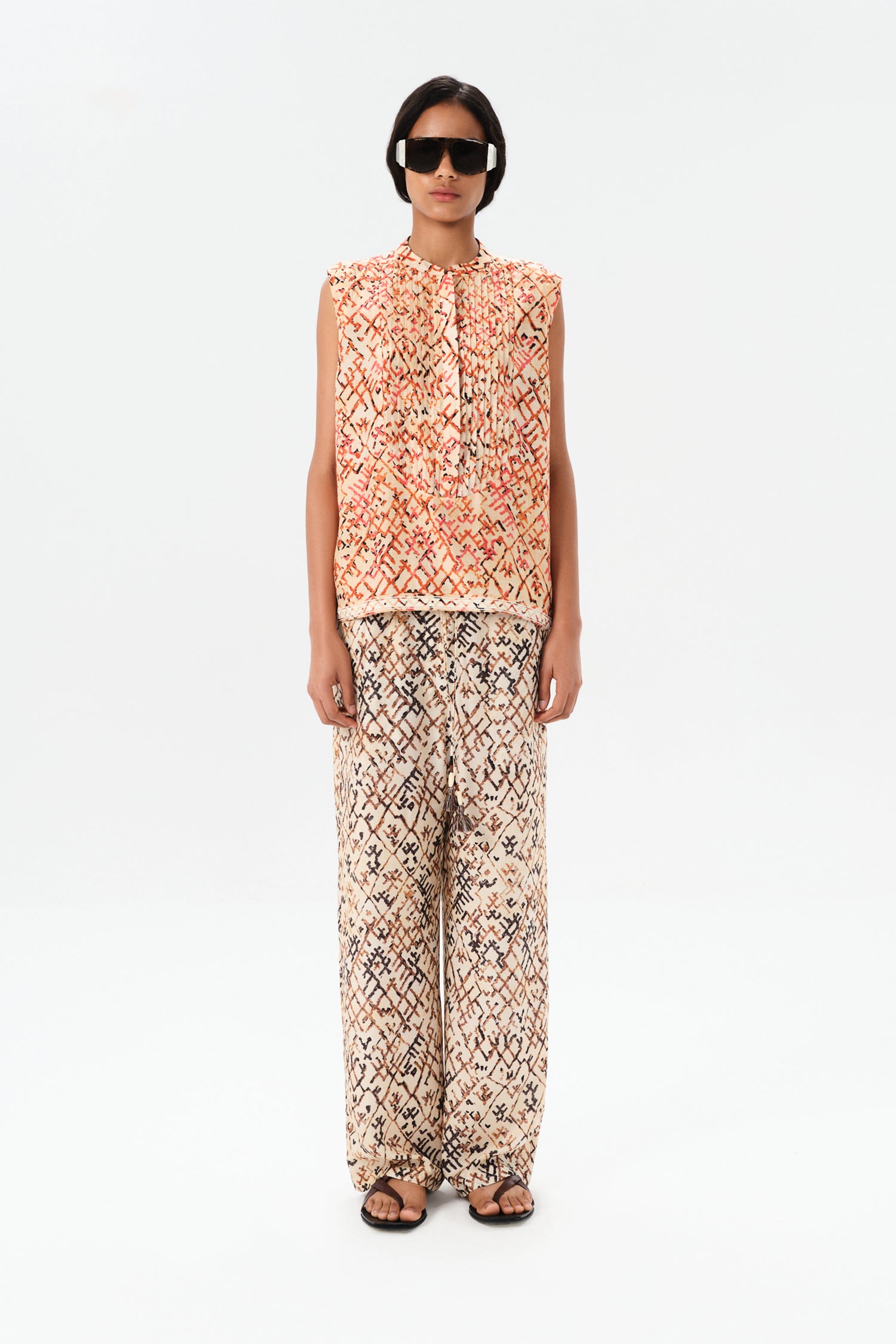 LAFINUR JOSEPHINE SLEEVELESS TOP - ETHNIC BRICK