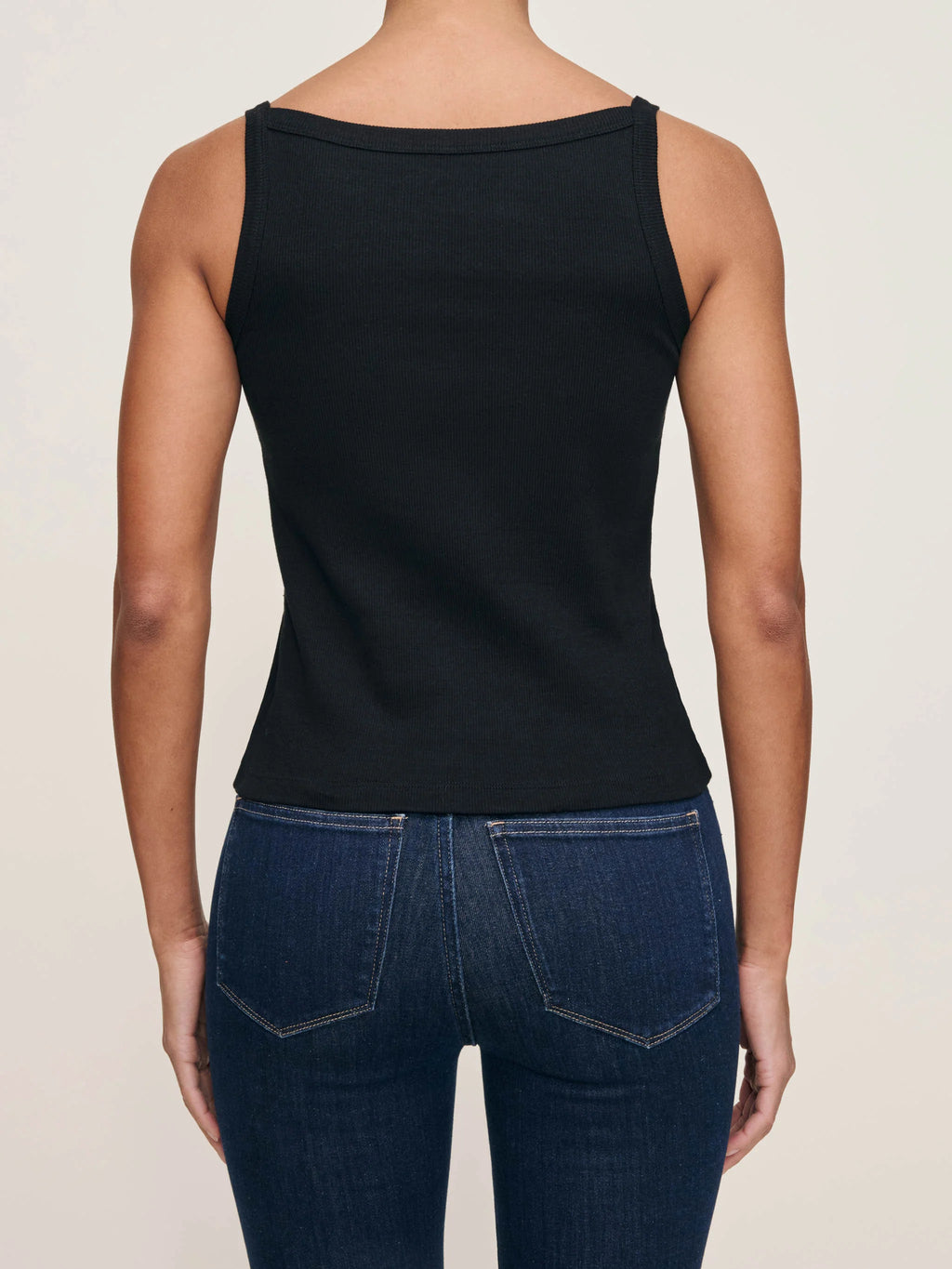 RIBBED TANK - BLACK