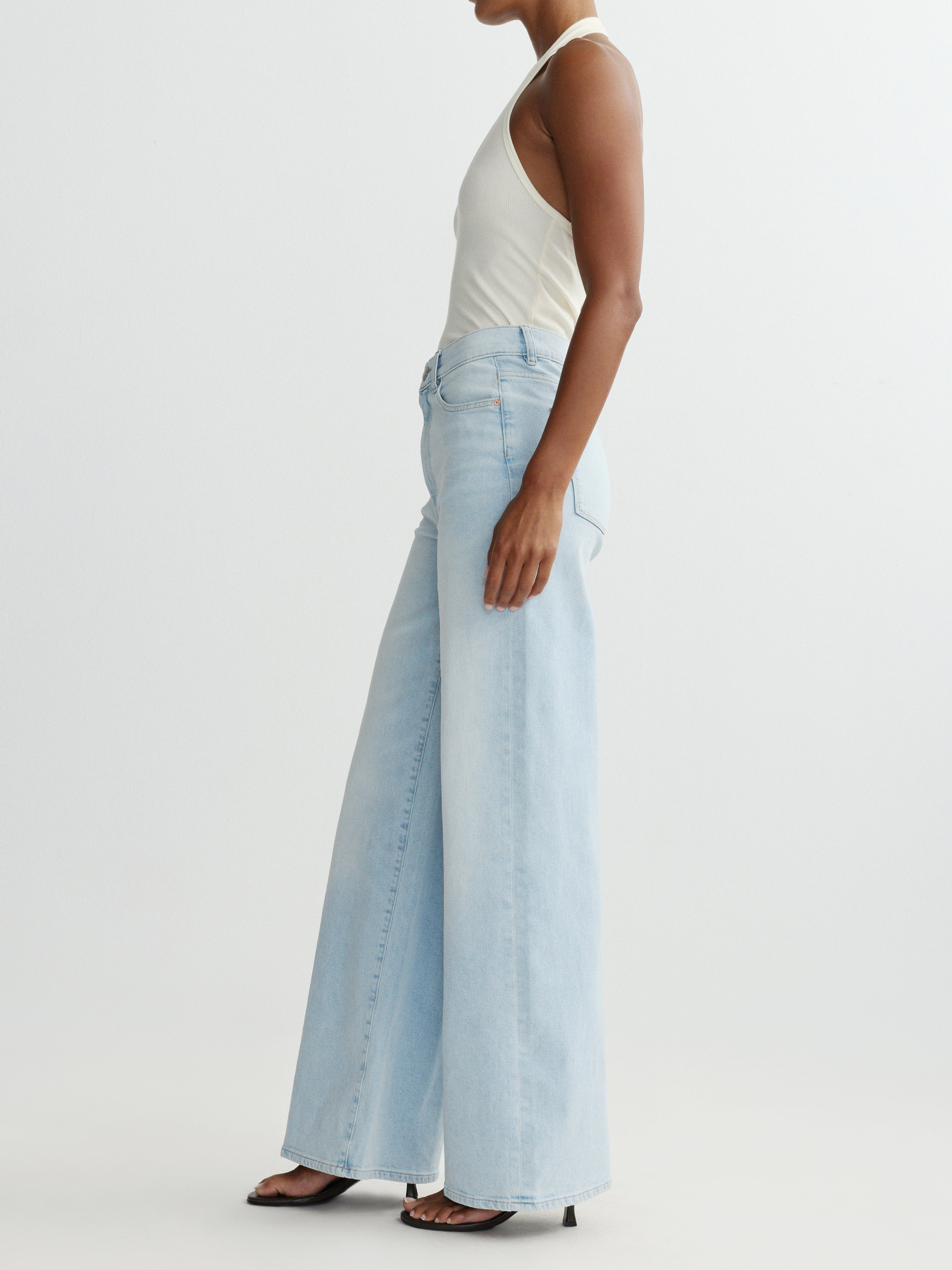 HEPBURN WIDE LEG HIGH RISE JEANS - LAZY SUNDAY