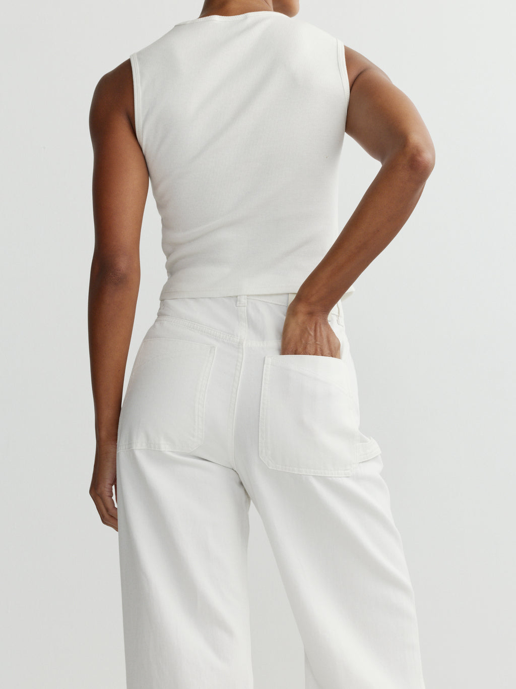 TAYLOR RELAXED BARREL HIGH RISE JEANS - WHITE