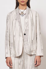 JAI JACKET - DIRTY WHITE BLACK PRINT