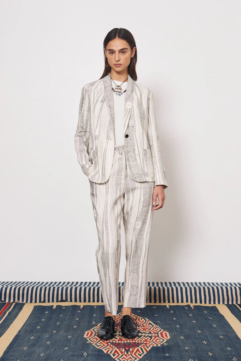 JAI JACKET - DIRTY WHITE BLACK PRINT