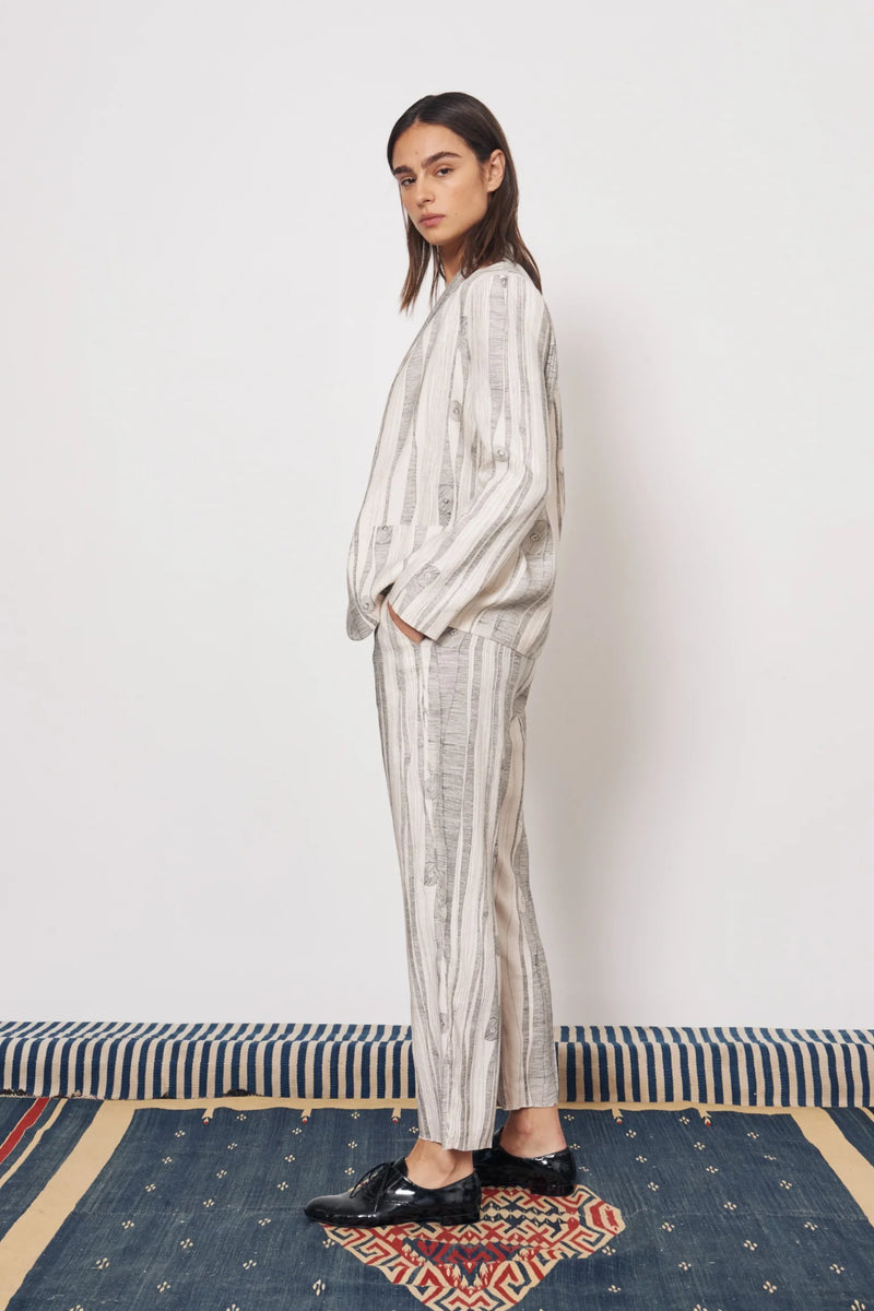 JAI JACKET - DIRTY WHITE BLACK PRINT