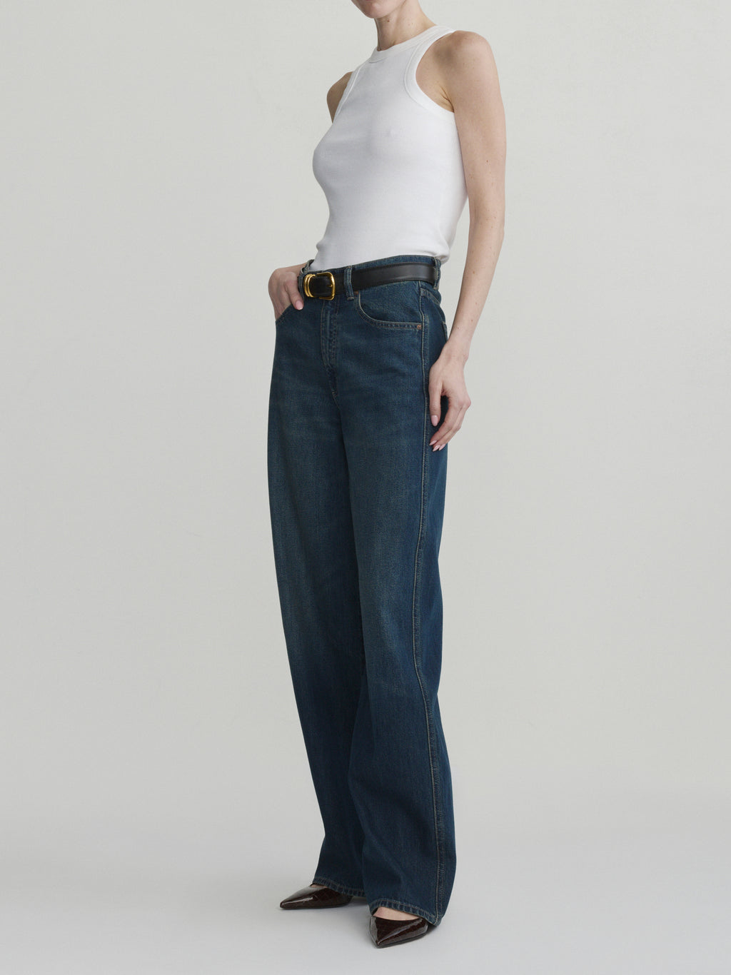 TAYLOR RELAXED BARREL HIGH RISE JEANS - KENSINGTON