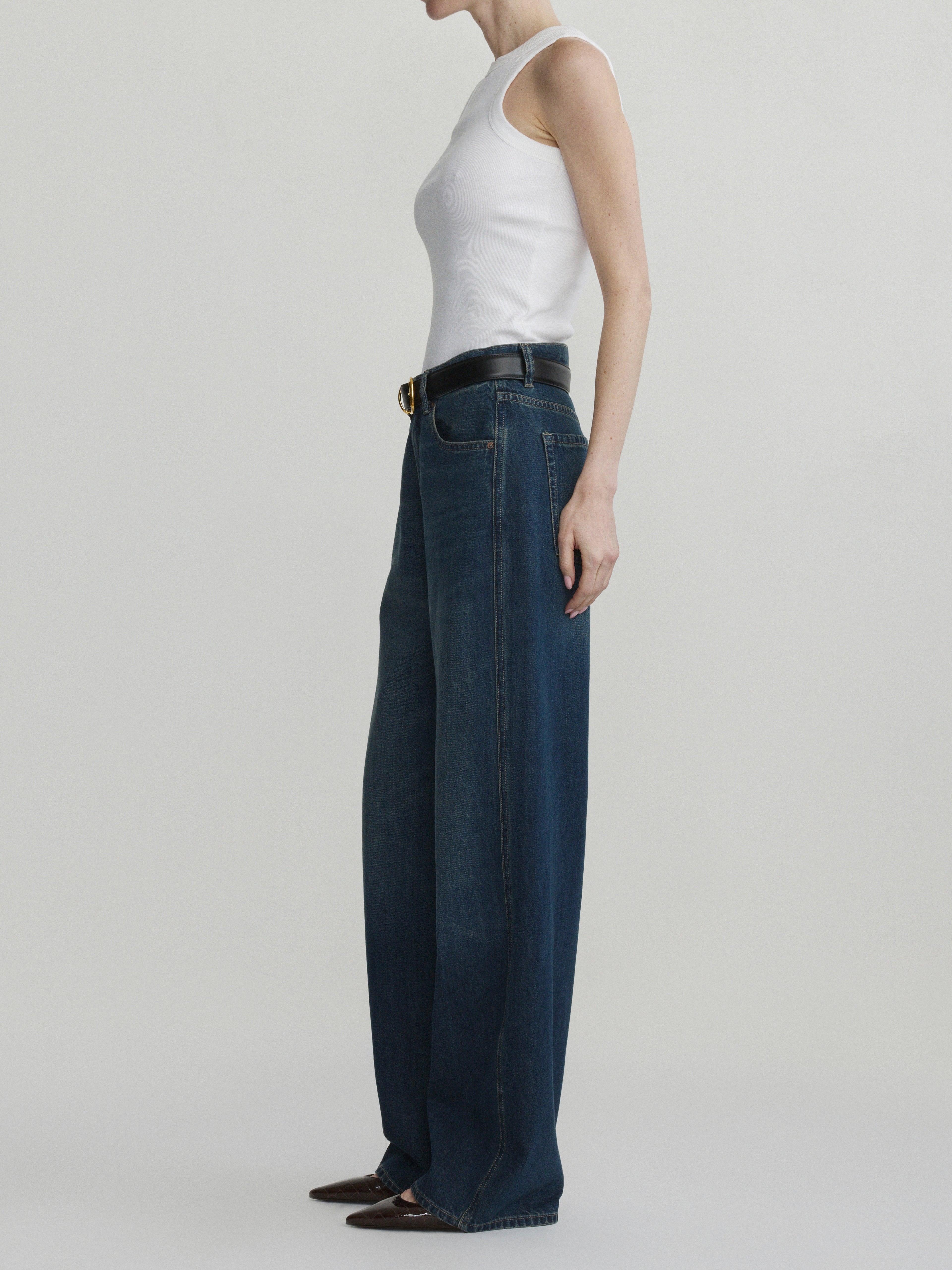 TAYLOR RELAXED BARREL HIGH RISE JEANS - KENSINGTON