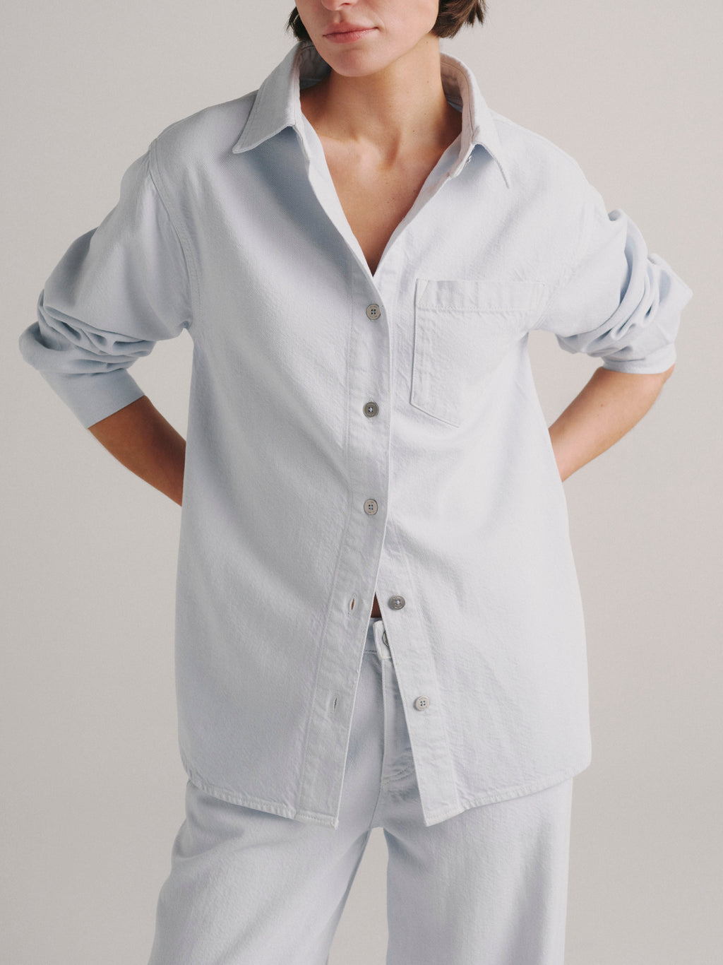 FAYE OVERSIZED SHIRT - MYSTIQUE BLUE AURA