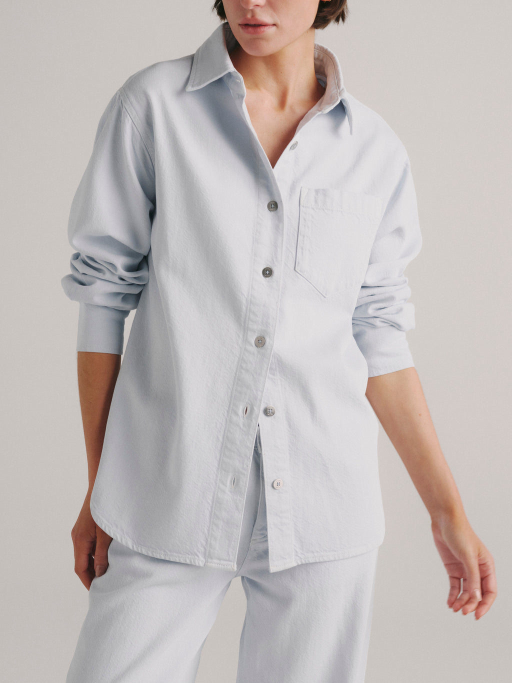 FAYE OVERSIZED SHIRT - MYSTIQUE BLUE AURA