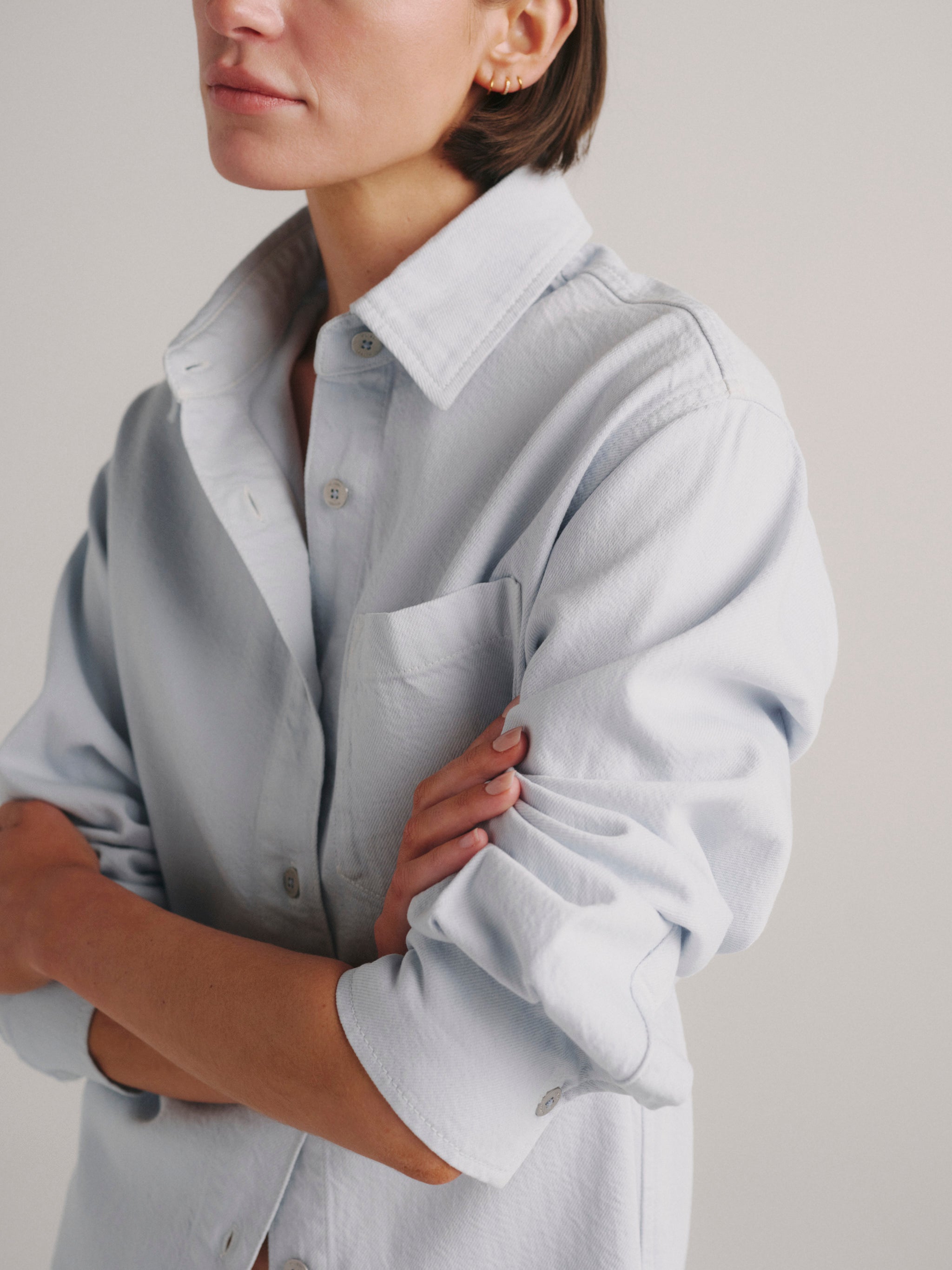 FAYE OVERSIZED SHIRT - MYSTIQUE BLUE AURA