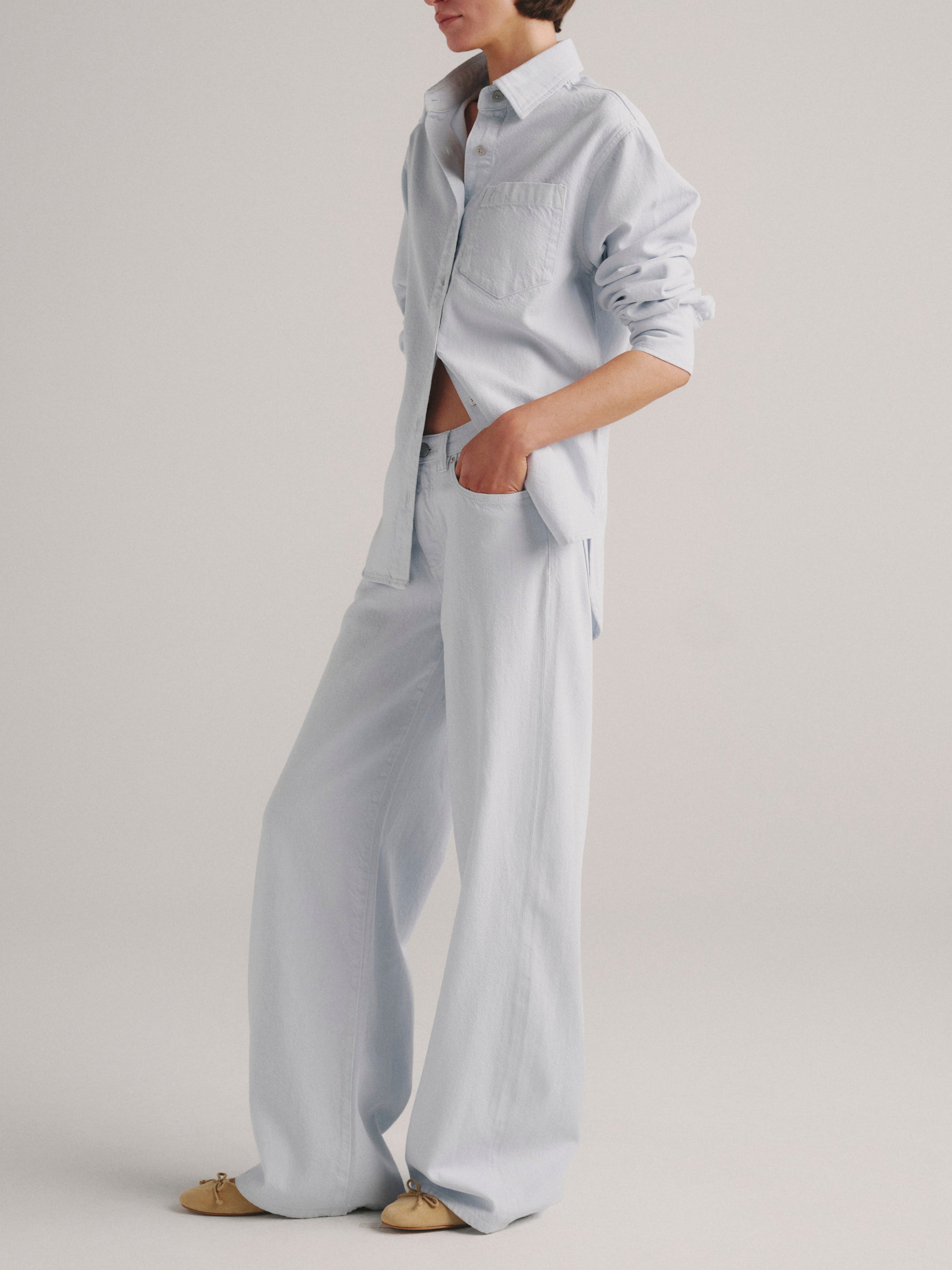 FAYE OVERSIZED SHIRT - MYSTIQUE BLUE AURA