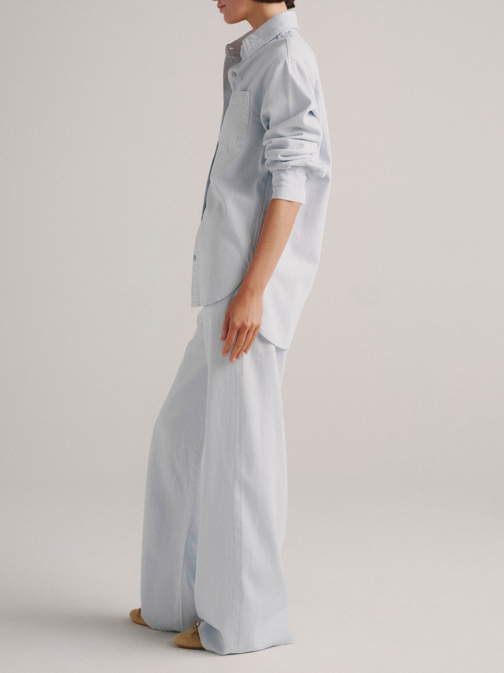 FAYE OVERSIZED SHIRT - MYSTIQUE BLUE AURA
