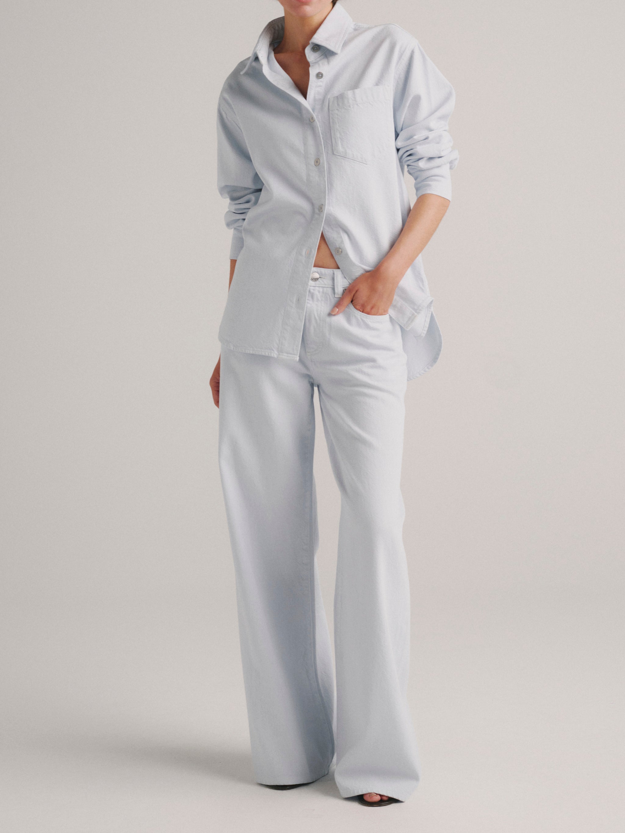 FAYE OVERSIZED SHIRT - MYSTIQUE BLUE AURA