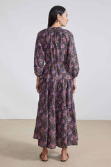 TRINIDAD MAXI DRESS - FOLK FOLIAGE