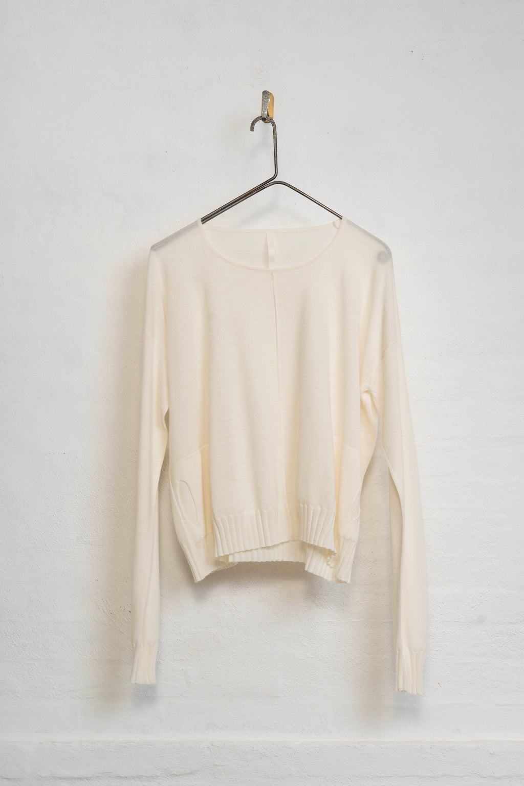 PULLOVER WITH POCKETS - NATURAL