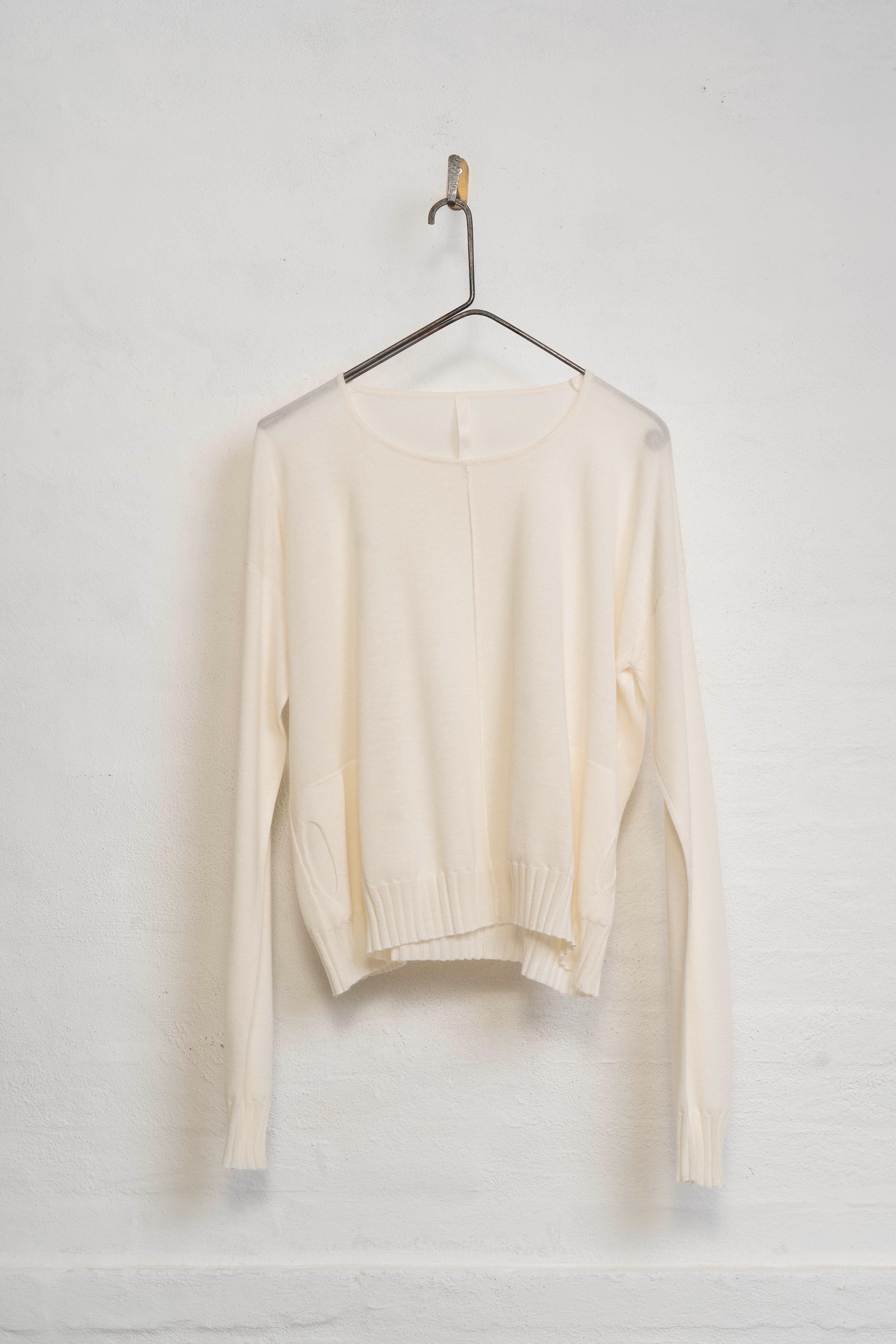 PULLOVER WITH POCKETS - NATURAL