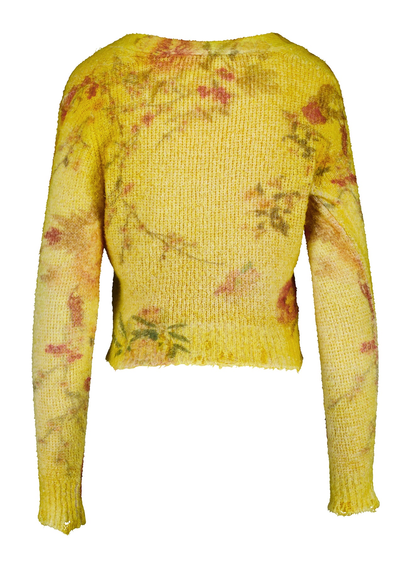CHERRY BLOOM COTTON CROP V NECK CARDIGAN