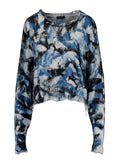 CAMOUFLAGE COTTON CROP ROUND NECK PULLOVER