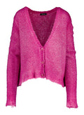 HAND PAINTED COTTON BOXY V NECK CARDIGAN