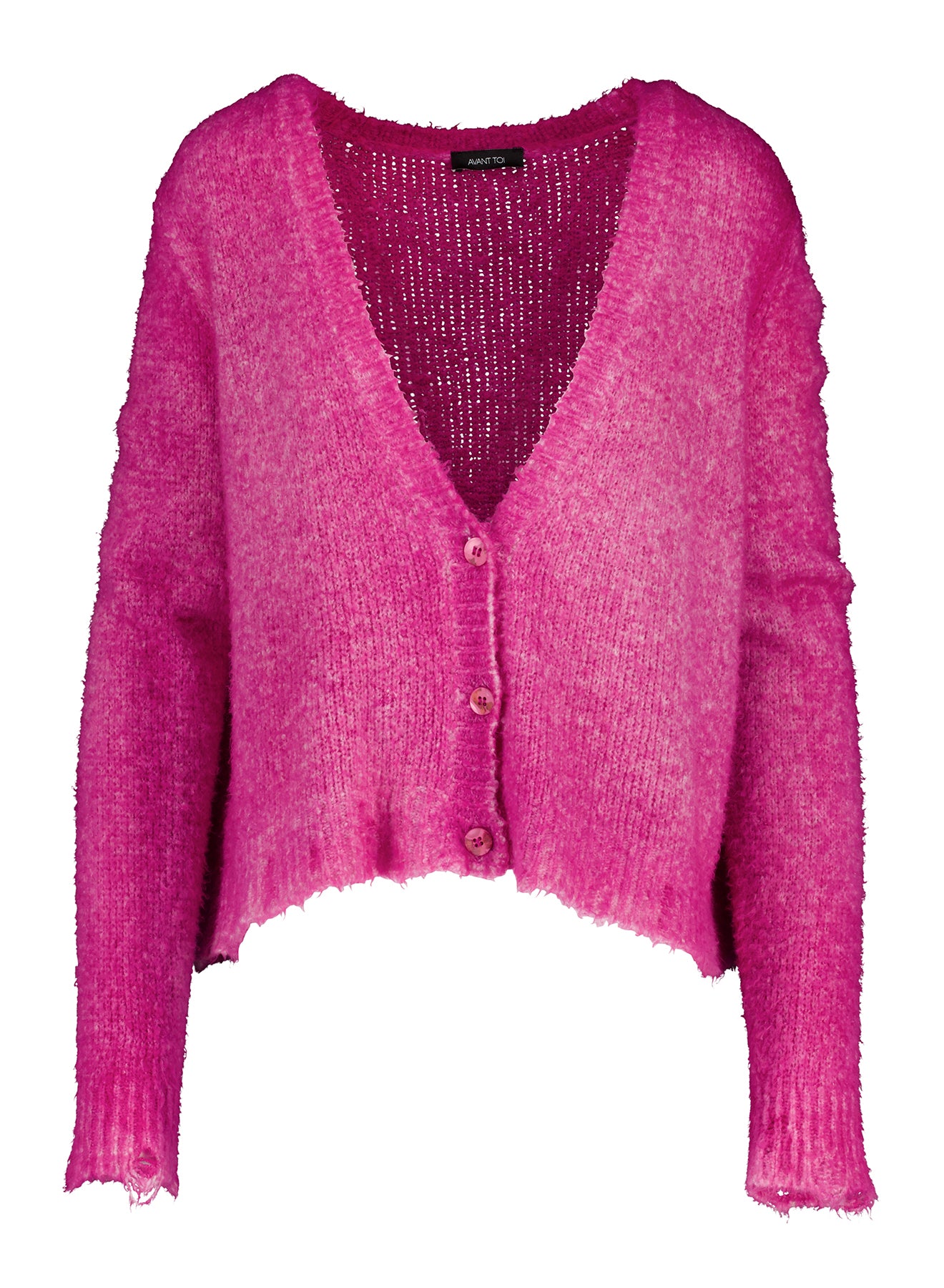 HAND PAINTED COTTON BOXY V NECK CARDIGAN