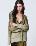 MOULINE' V-NECK CARDIGAN
