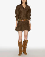 CEOLA SKIRT - DARK KHAKI