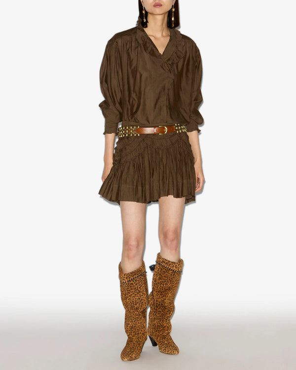 CEOLA SKIRT - DARK KHAKI
