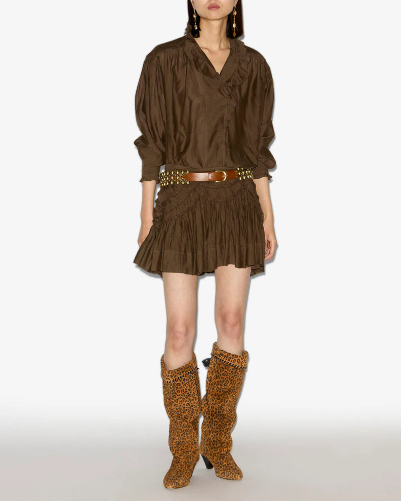 CEOLA SKIRT - DARK KHAKI