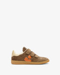 BETH SNEAKER - KHAKI/ORANGE