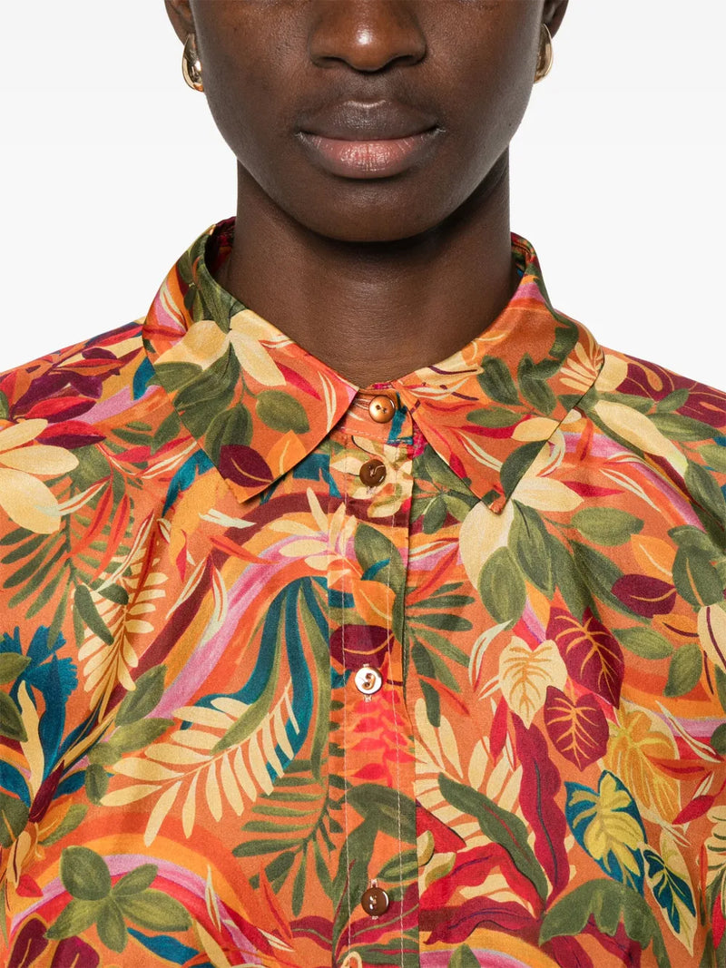 BROOKLYN SHIRT - ORANGE MULTICOLOR