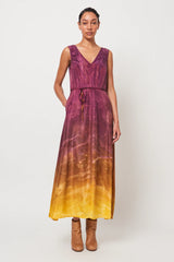 ADA TANK DRESS - BURGANDY