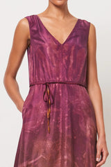 ADA TANK DRESS - BURGANDY