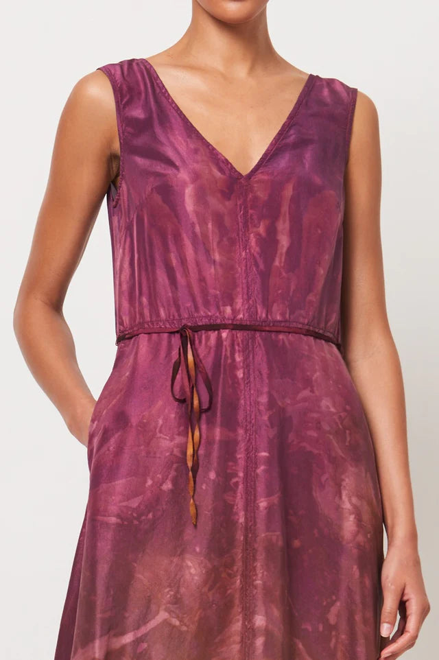 ADA TANK DRESS - BURGANDY