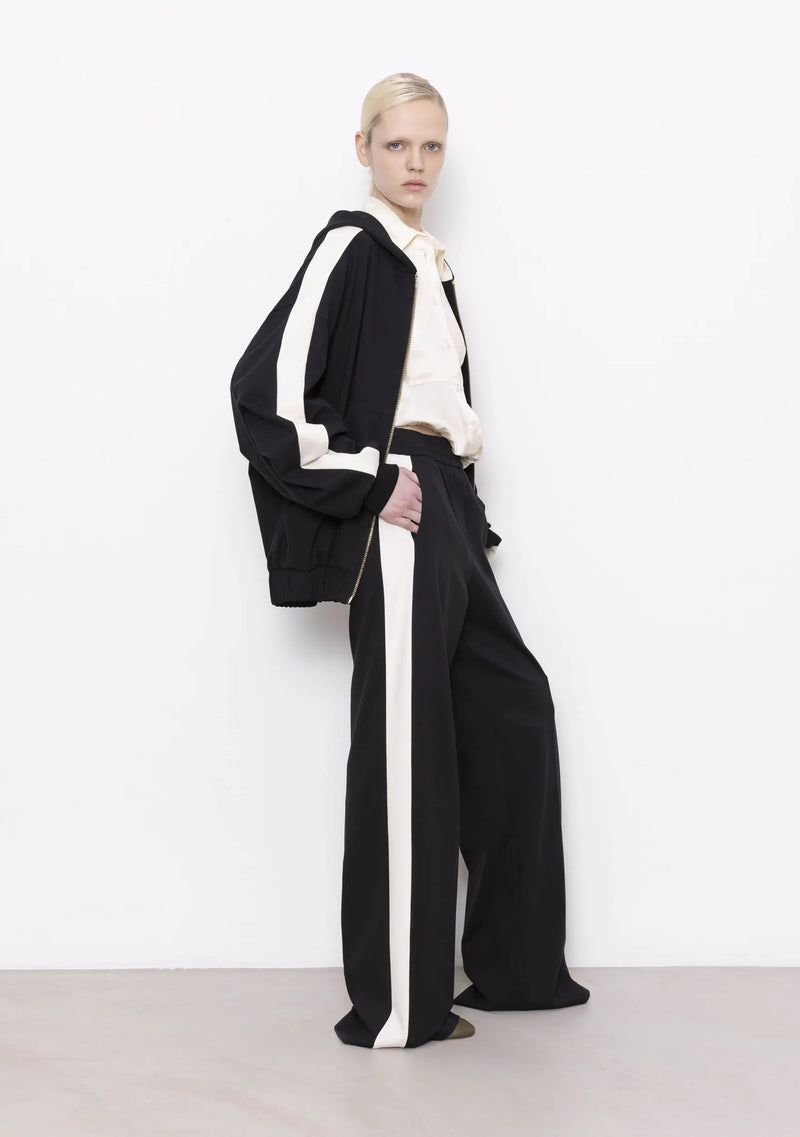 PUNTO MILANO WIDE LEG W/ TRIM- BLACK