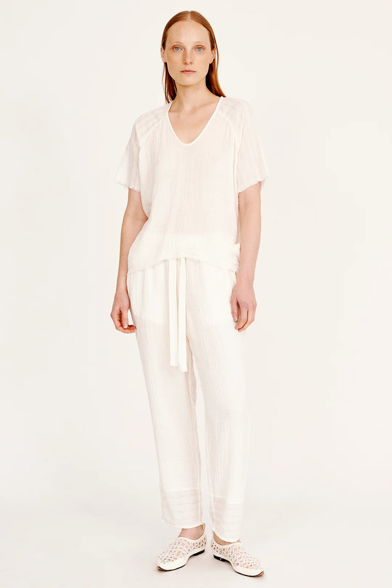 DOHENY TOP - WASHED WHITE
