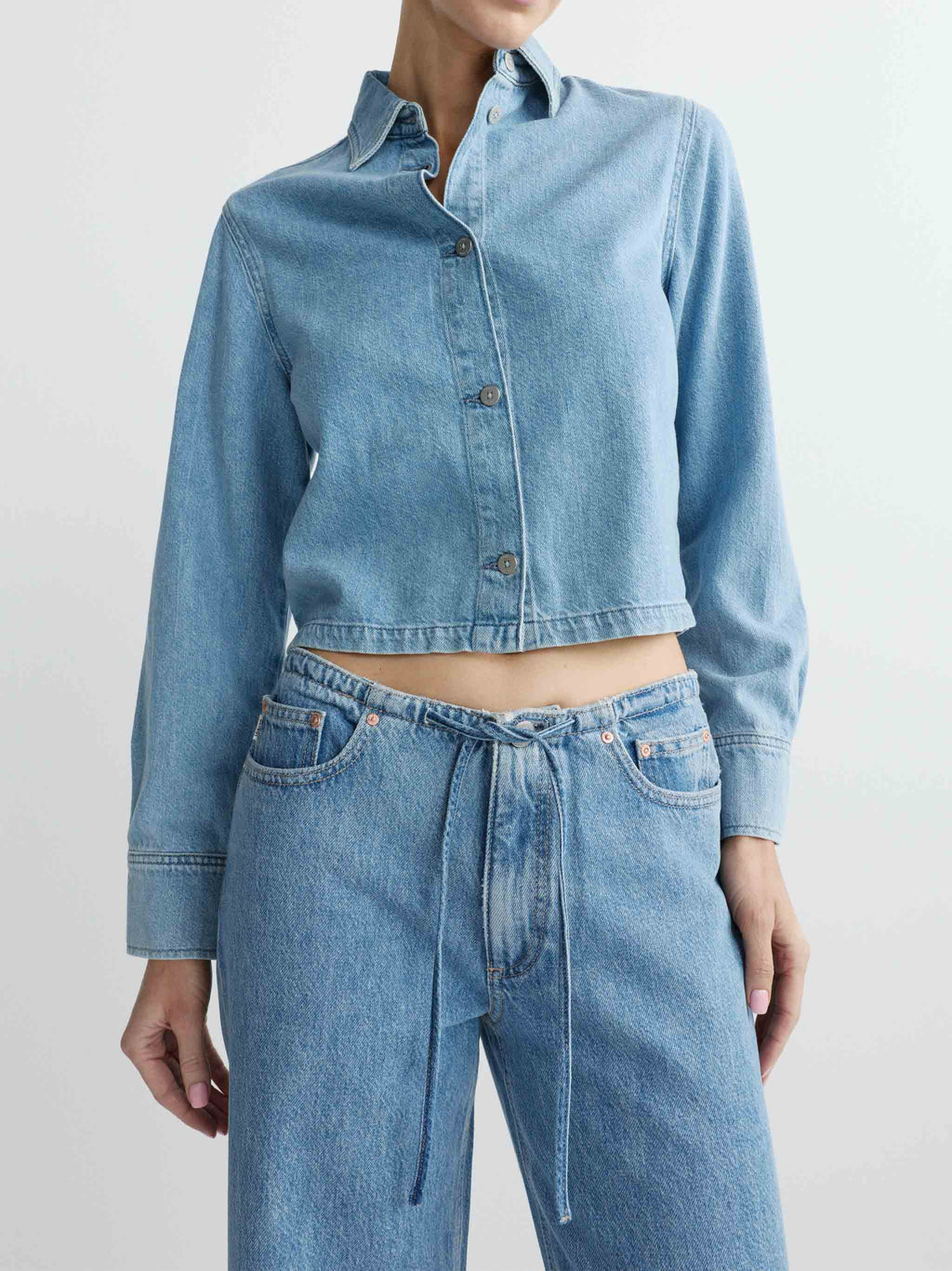 SIENNA LOW SLUNG WIDE LEG RELAXED JEANS - RIVER AURA
