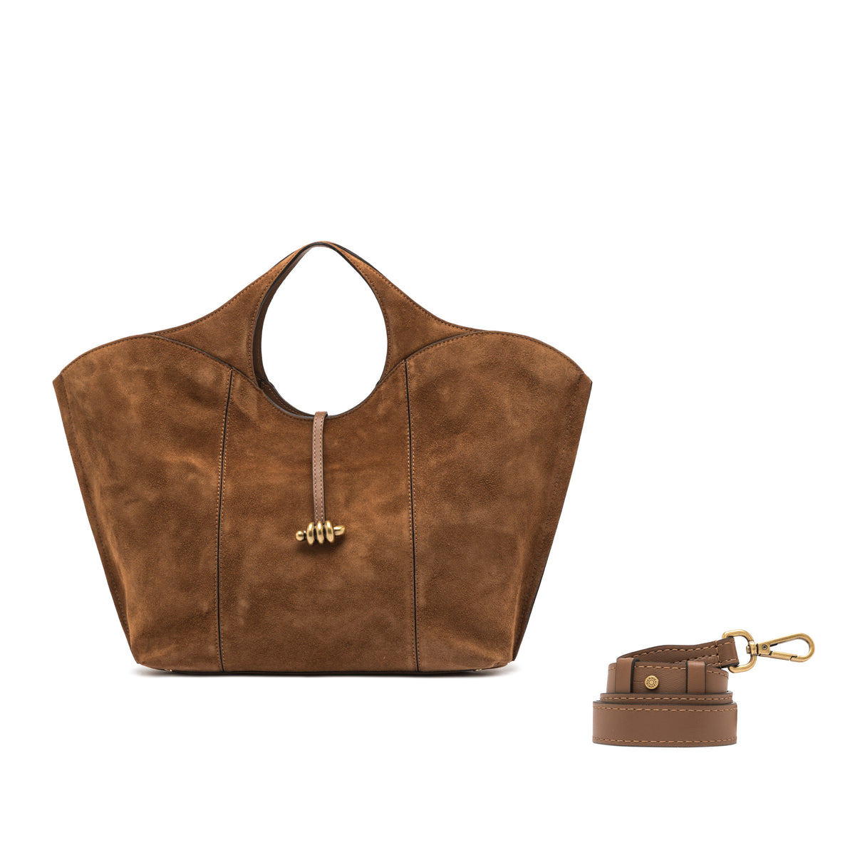 GIANNI CHIARINI SUEDE CUTOUT TOTE