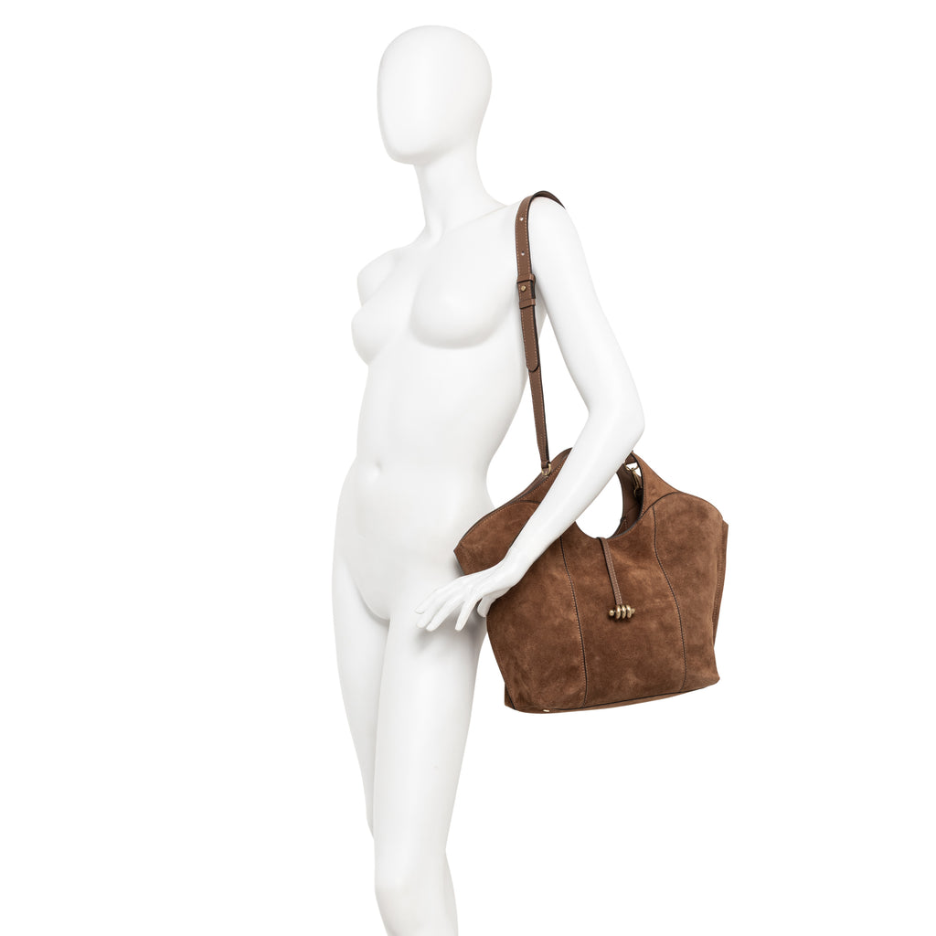 GIANNI CHIARINI SUEDE CUTOUT TOTE