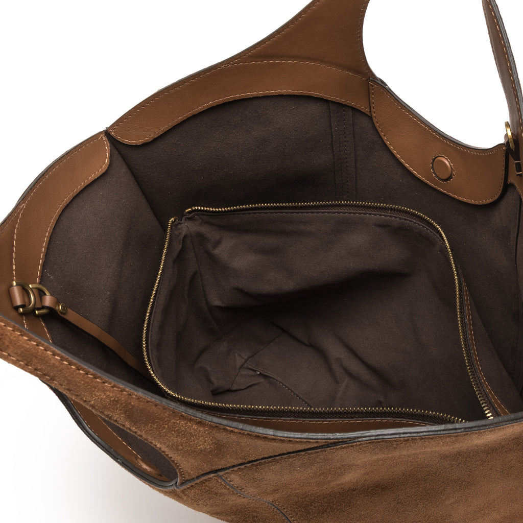 GIANNI CHIARINI SUEDE CUTOUT TOTE