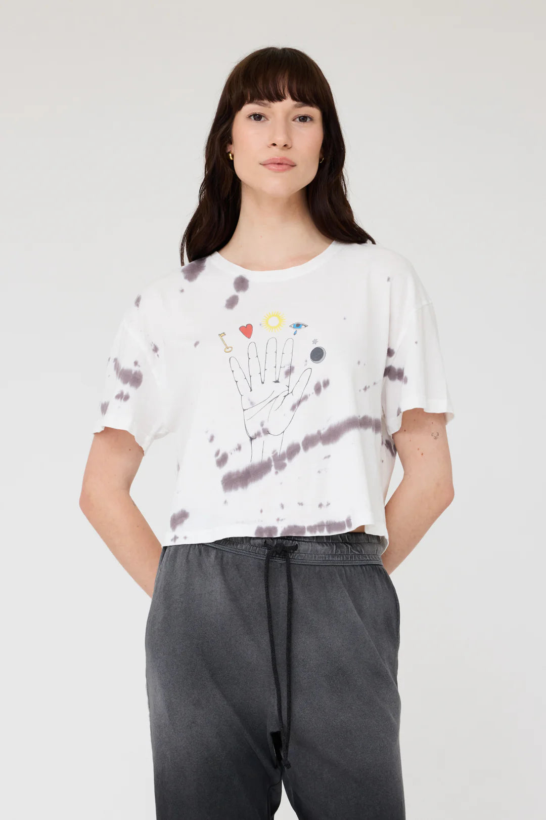 CLAUDIA TEE - BLACK TIE DYE