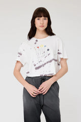 CLAUDIA TEE - BLACK TIE DYE