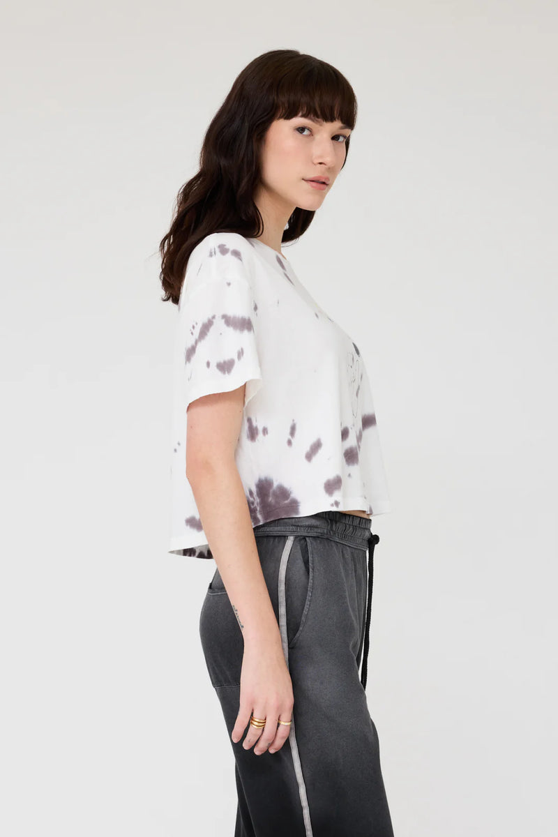 CLAUDIA TEE - BLACK TIE DYE