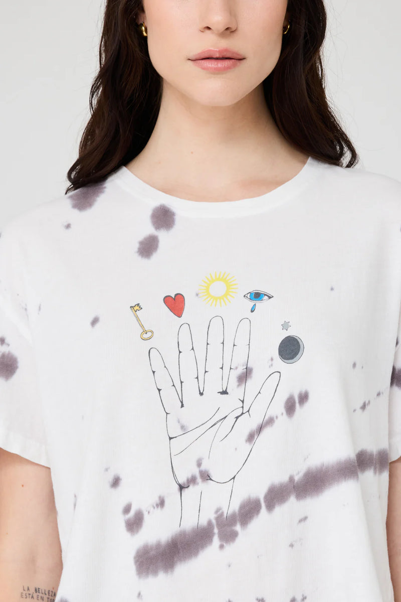 CLAUDIA TEE - BLACK TIE DYE